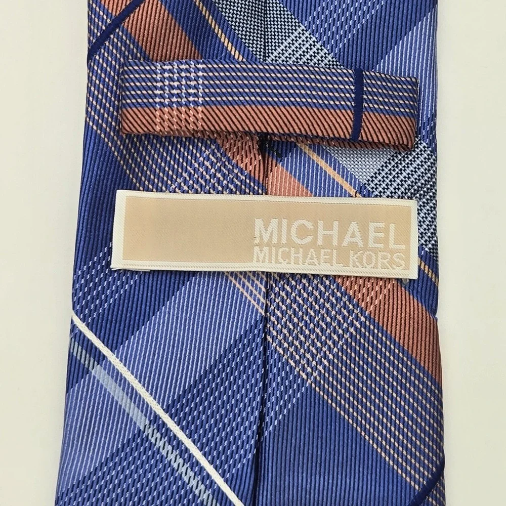 Michael Kors Silk Tie Mens Blue‎ Stripes Designer Formal Dress Neckwear 60x3